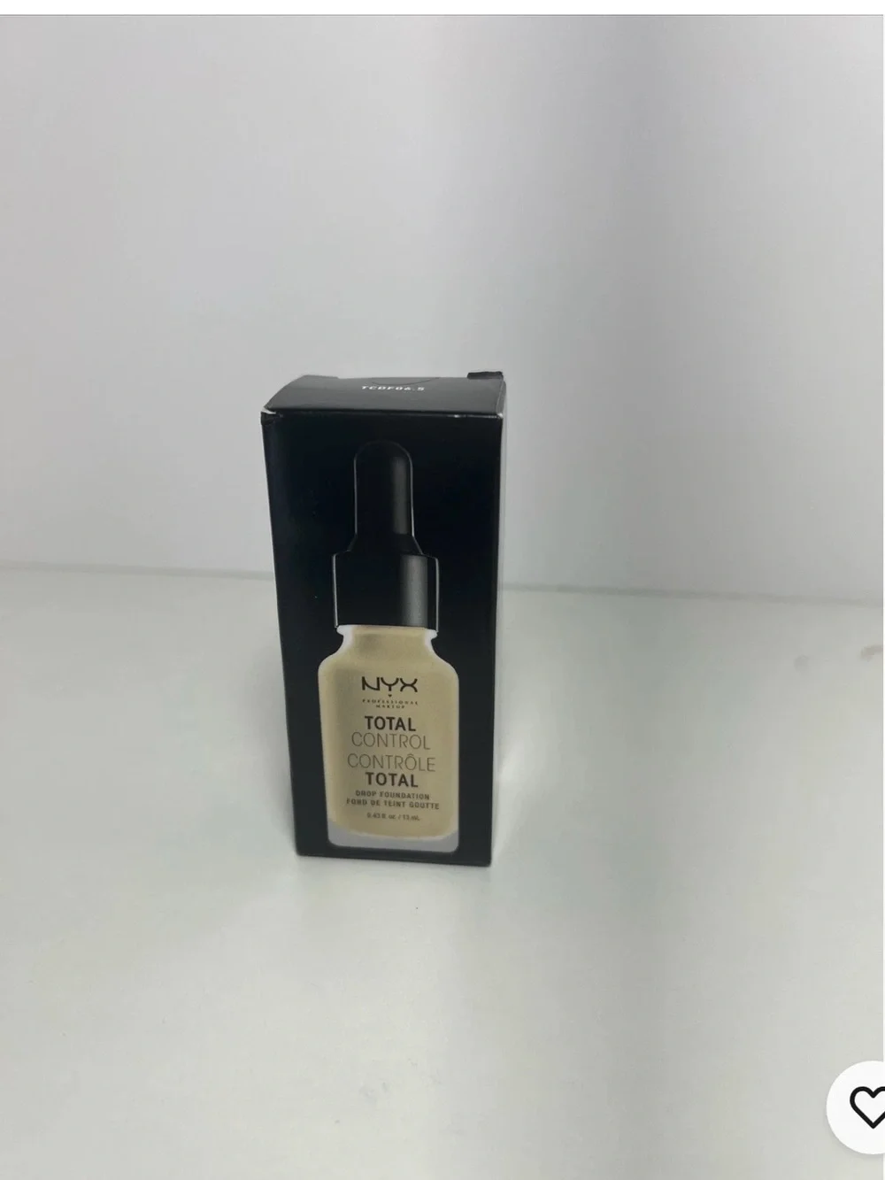 NYX Total Control Drop Liquid Foundation TCDF06.5 Nude 0.43 fl oz New (B2-1)
